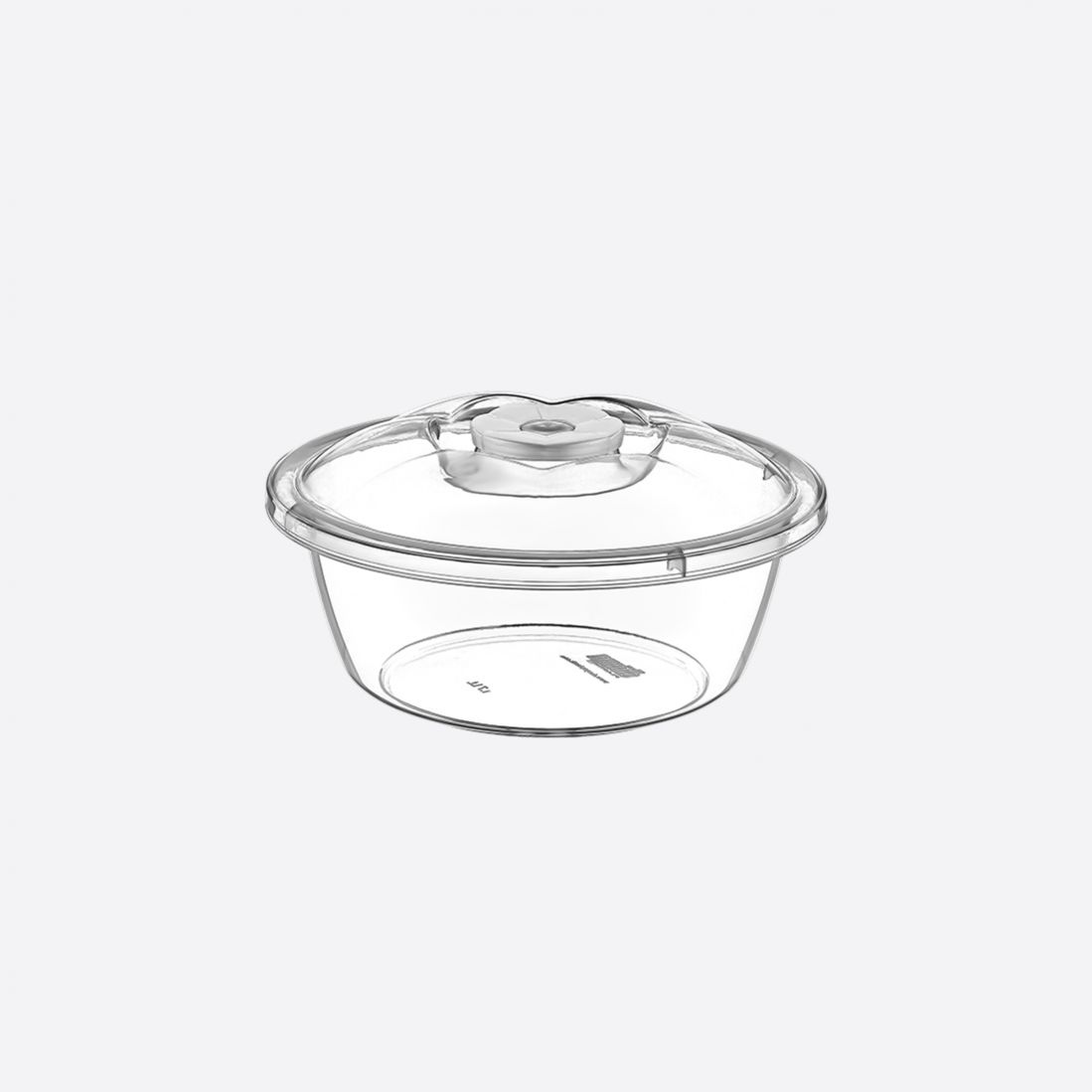 10,5 L Şeffaf Yuvarlak Kapaklı Leğen