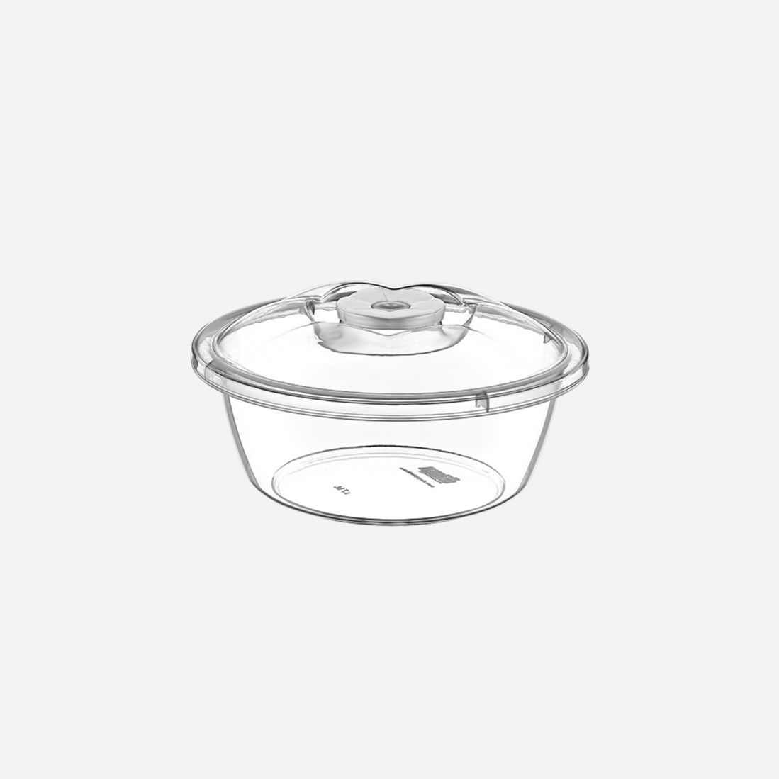 14 L Şeffaf Yuvarlak Kapaklı Leğen