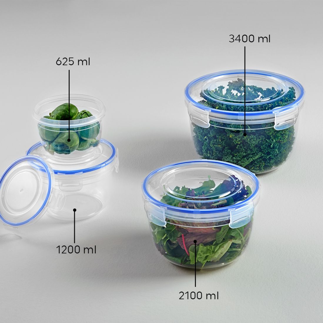 2100 ml Contalı Yuvarlak