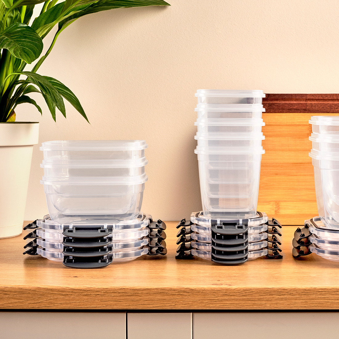 3 Pcs Master Rectangular Set (400-800-1400 ml)