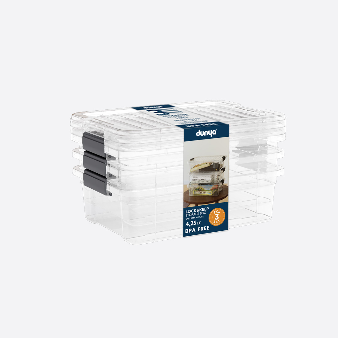 Lock&Keep Box 4,25 L X 3 Set