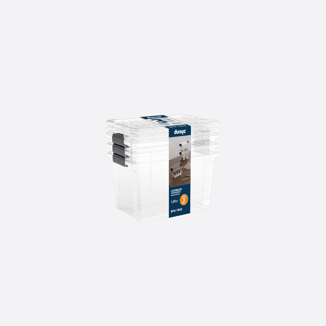 Lock&Keep Box 1,35 L X 3 Set