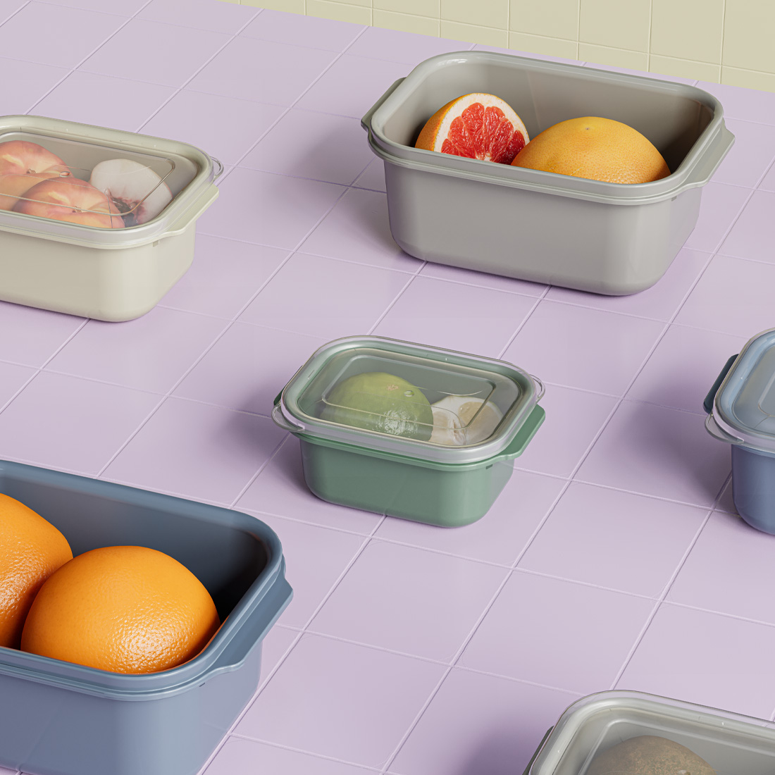 3 Pcs Easy Keep Rectangular Set ( 500 x 1000 x 2000 ml)
