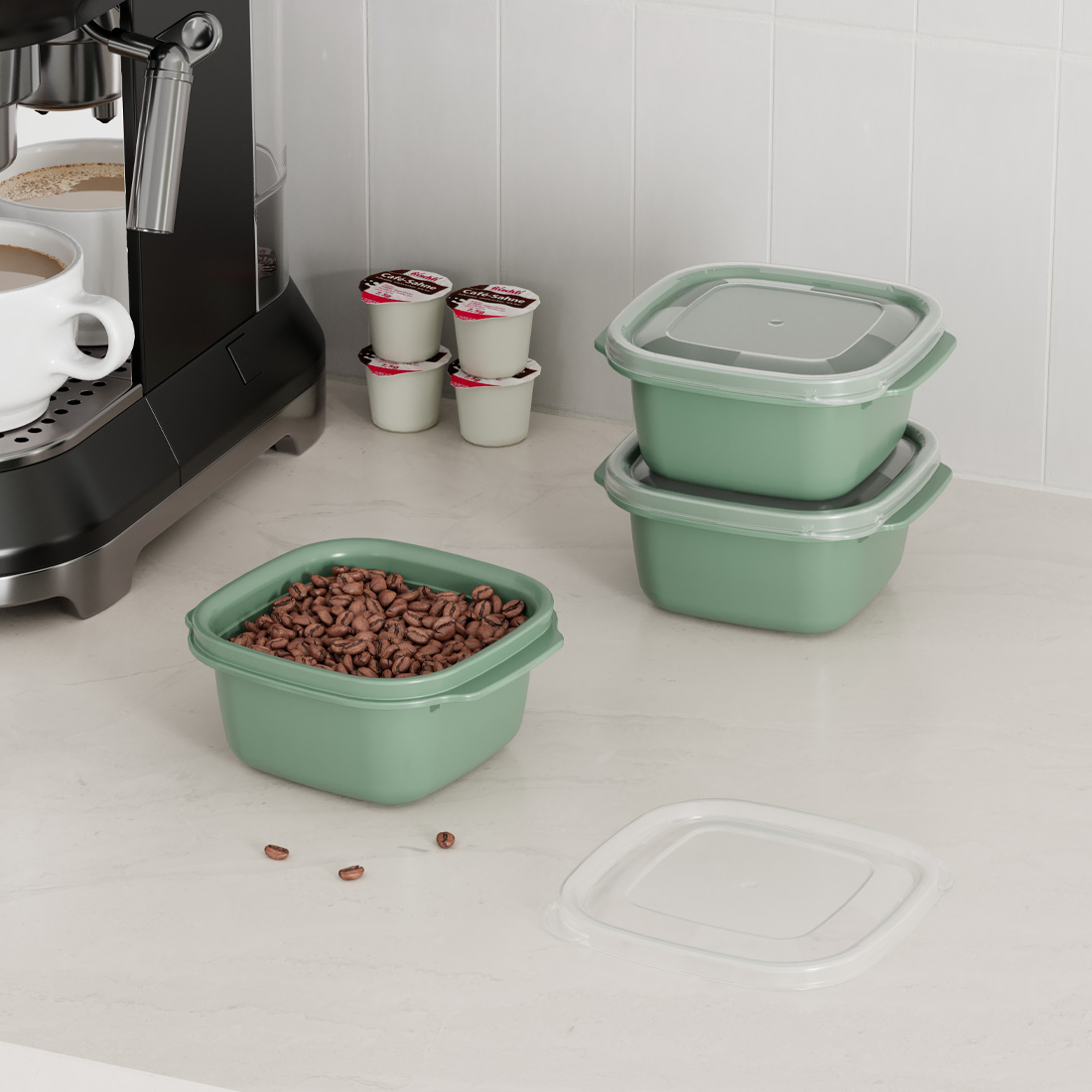 3 Parça Easy Keep Kare Set (3 x 1100 ml)