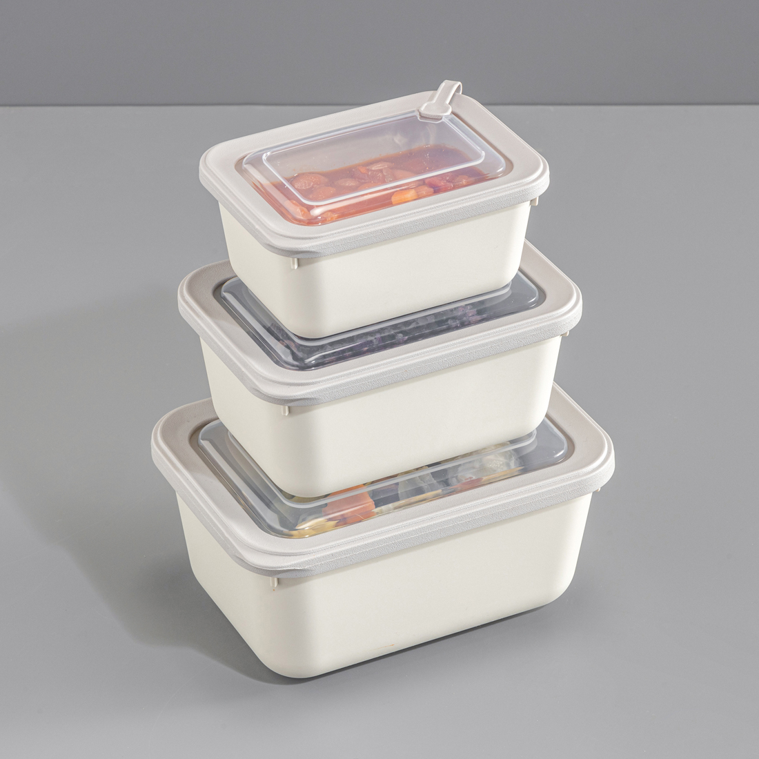 3 Parça MicroSafe Dikdörtgen Set ( 1100-1800-3000 ml )