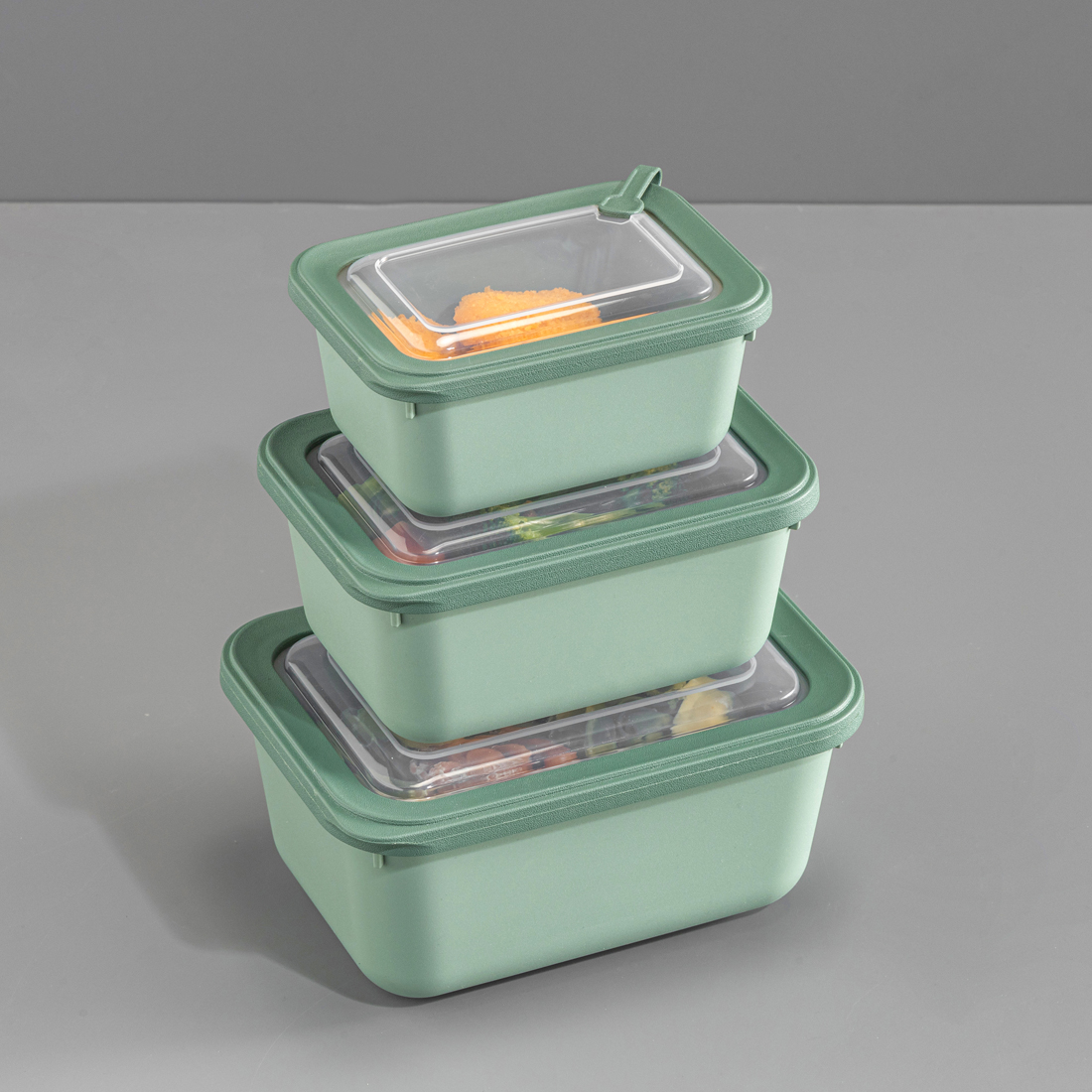 Набор из 3 прямоугольных контейнеров MicroSafe (1100-1800-3000 мл)
