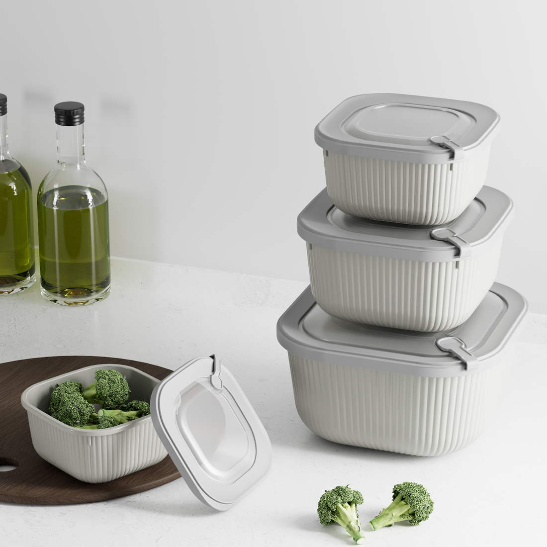 4 Parça MicroLine Set ( 600-1100-1800-3000 ml )