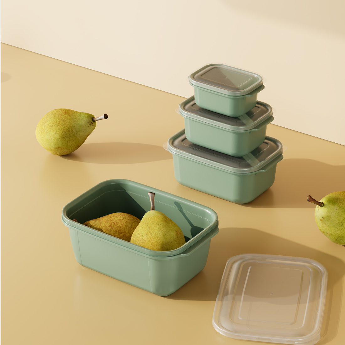3 Pcs Easy Keep Rectangular Set ( 1000 x 2000 x 3500 ml)