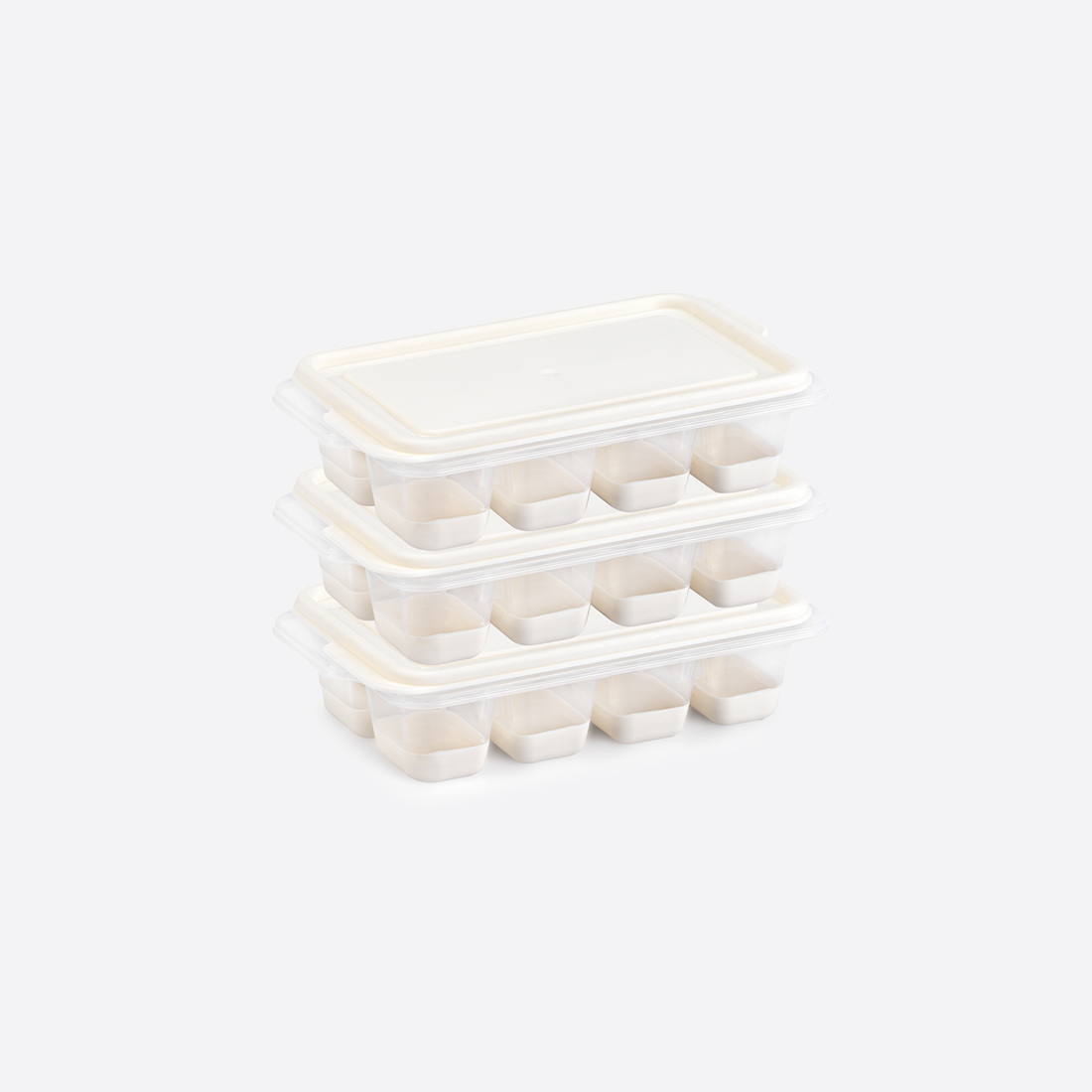 3 Pcs Push Out Mini Ice Cube Tray With Lid 