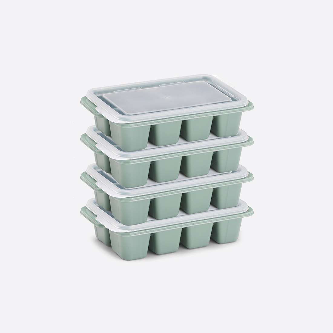 4 Pcs Mini Ice Cube Tray With Lid