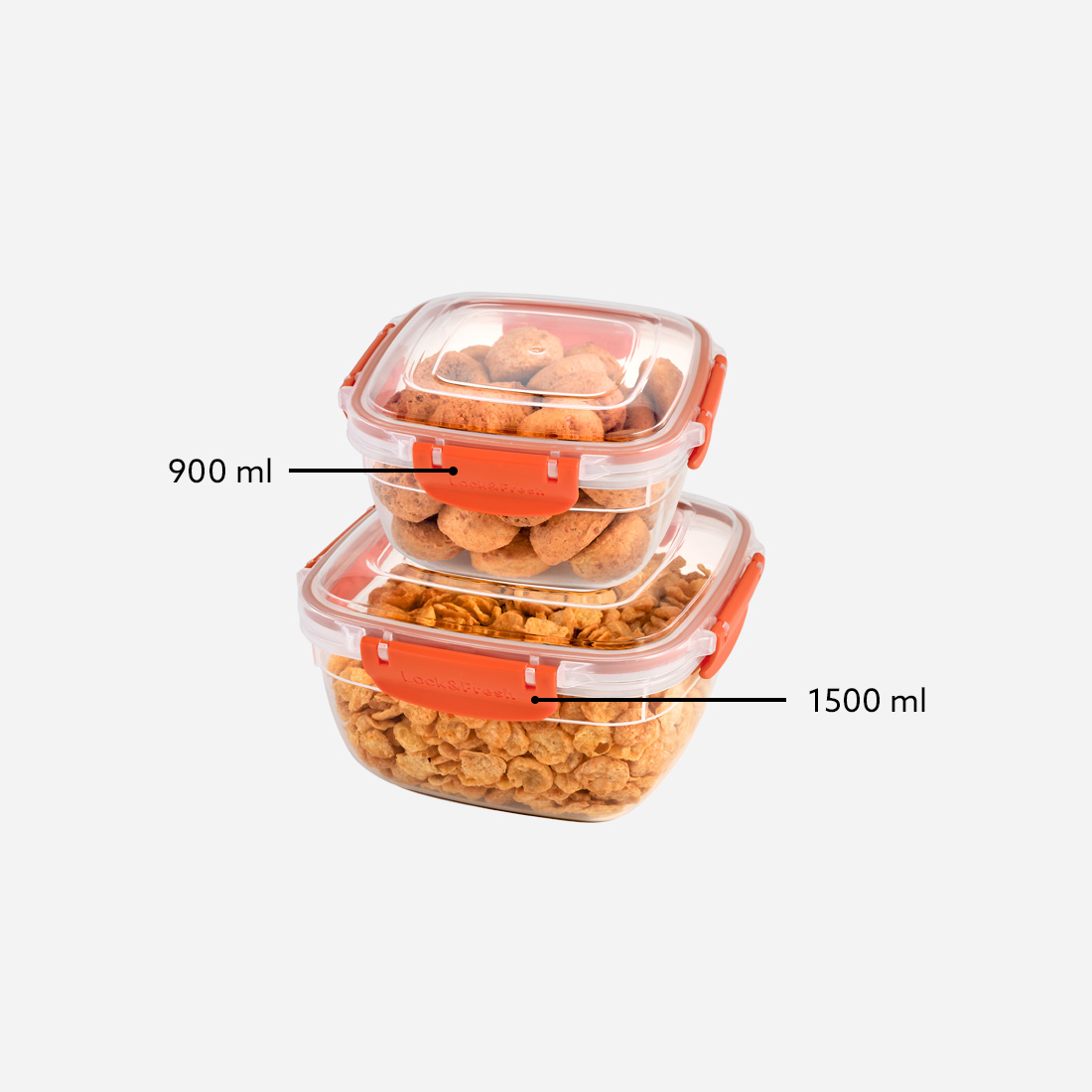 2 Pcs Master Square Set (900-1500 ml)