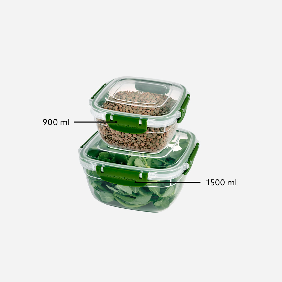 2 Pcs Master Square Set (900-1500 ml)
