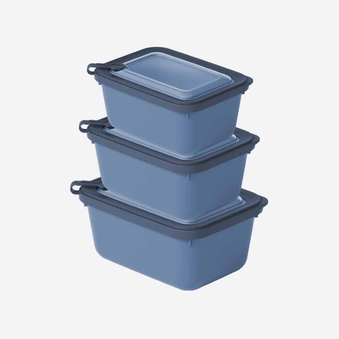 3 Parça MicroSafe Dikdörtgen Set ( 1100-1800-3000 ml )
