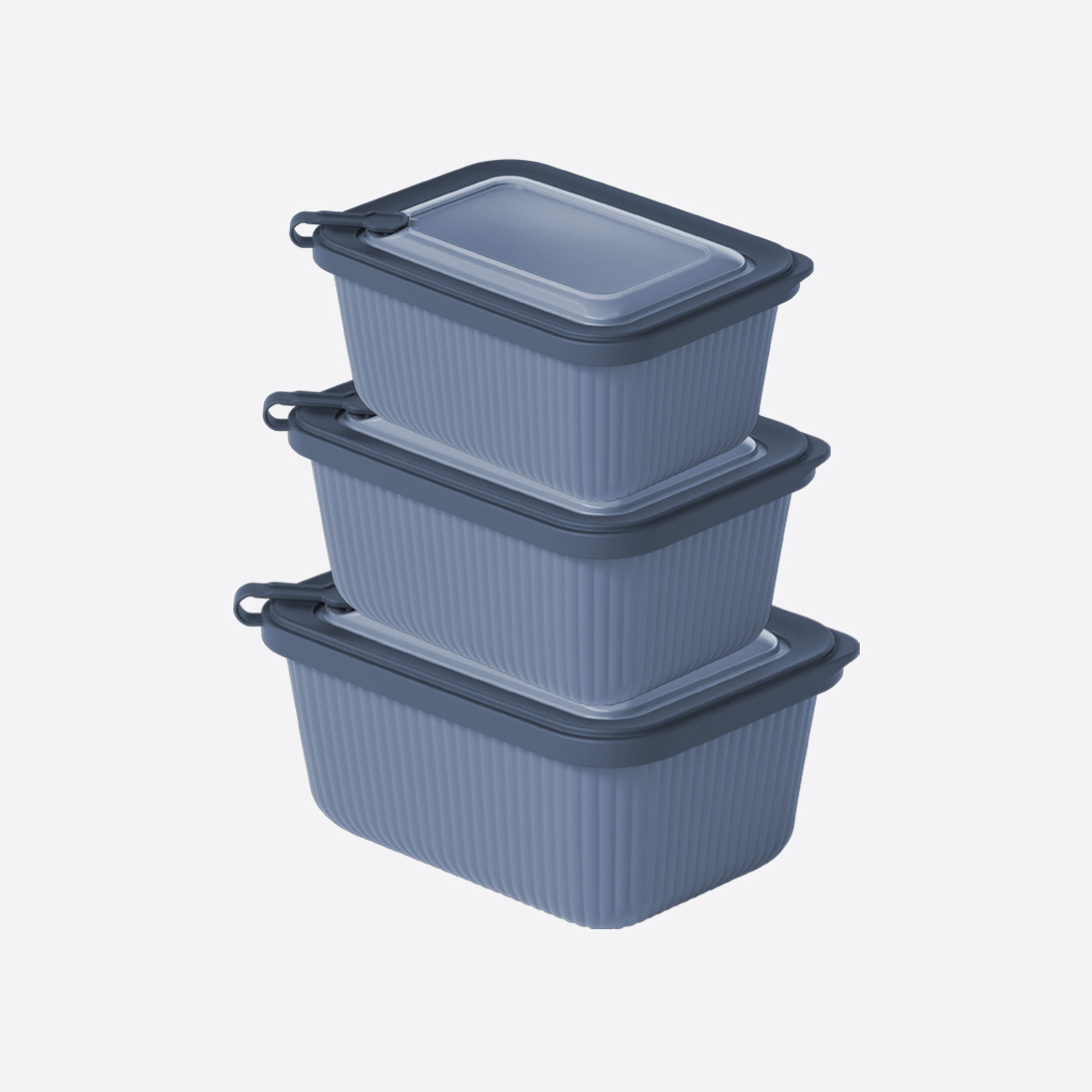 Набор из 3 прямоугольных контейнеров MicroLine (1100-1800-3000 мл)